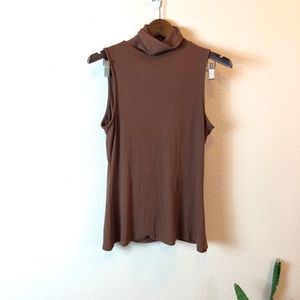 🛍 Brown Sleeveless Top Blouse
